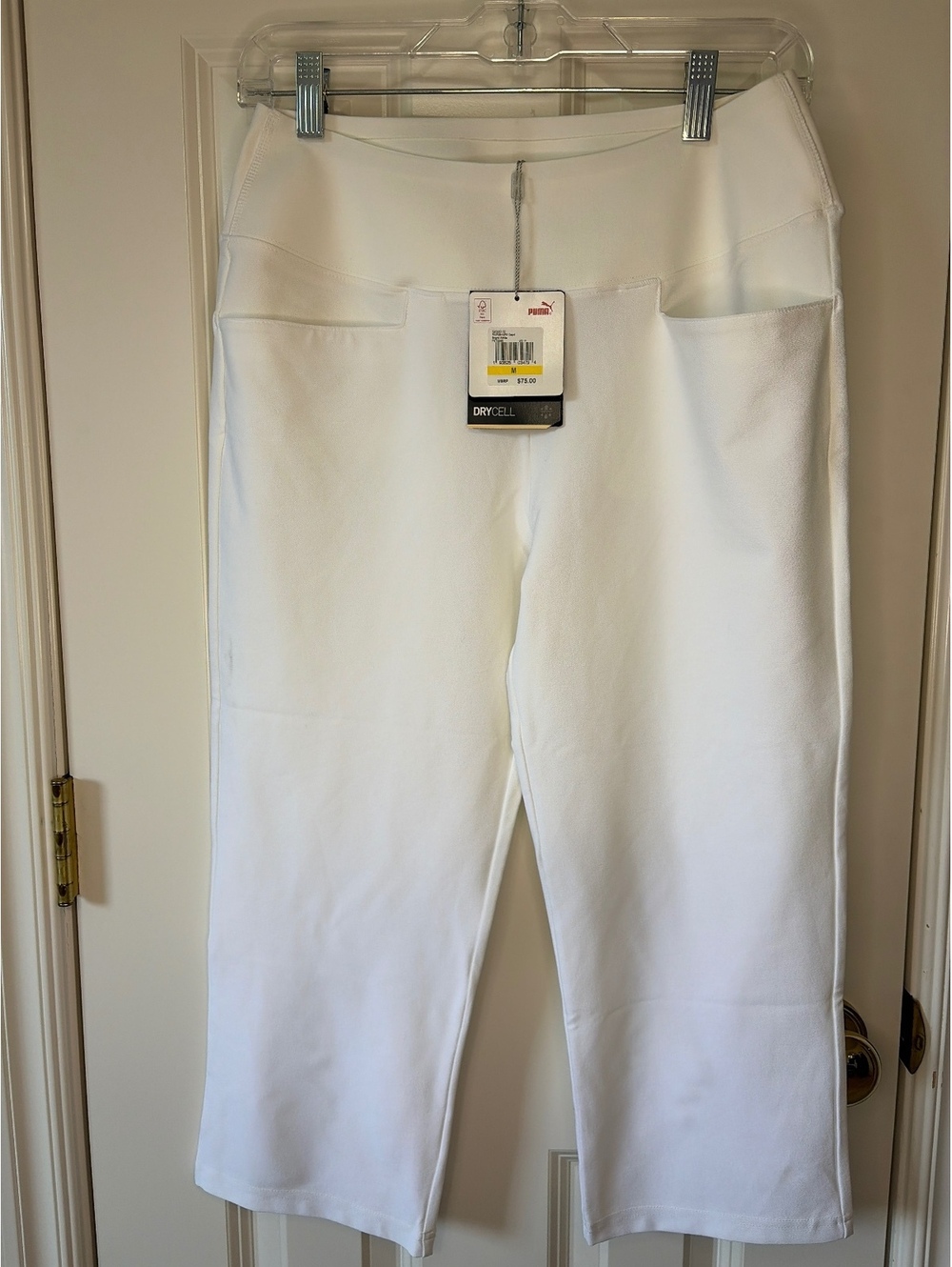 NWT Puma Women's Golf PWRSHAPE Capri pants in bright white size medium